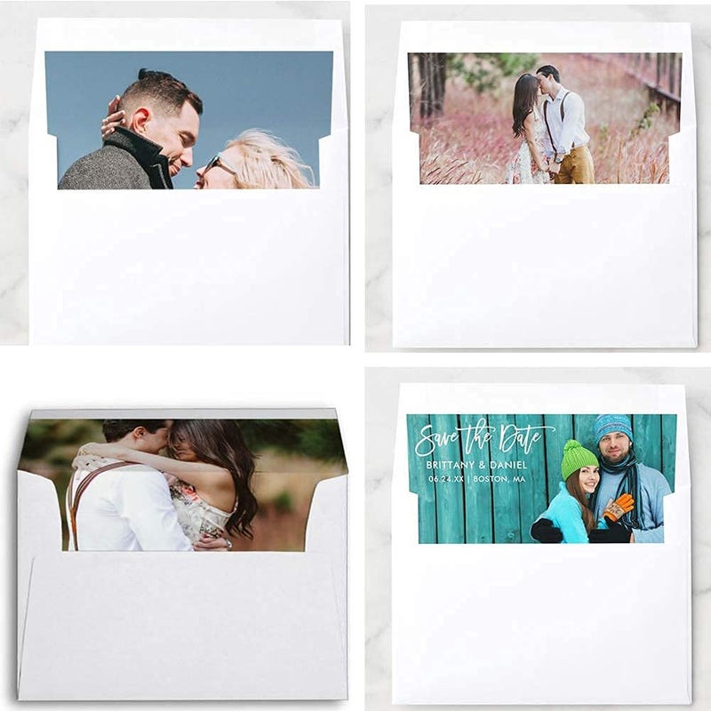 windiy 150 Pack Bulk A9 Invitation Envelopes in White Peel & Press Self Seal 5 3/4 x 8 3/4 Envelopes 95lbs. Paper Stock for Wedding Holiday Baby Shower Invitations Announcements Mailing Greeting Cards - Image 5